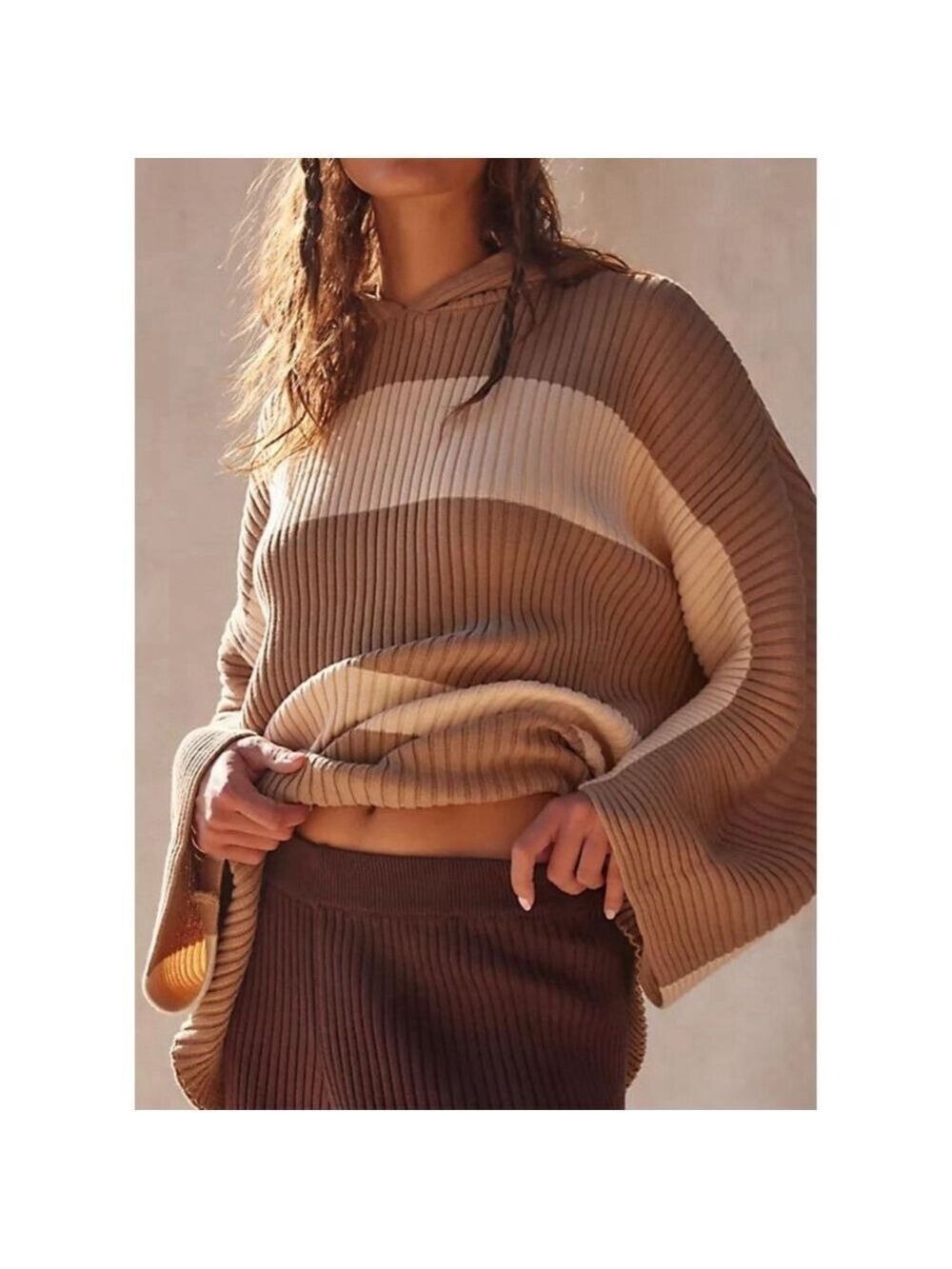 NWOT Free People Kami Hoodie Sweater Top – Size Small - Picture 2 of 4